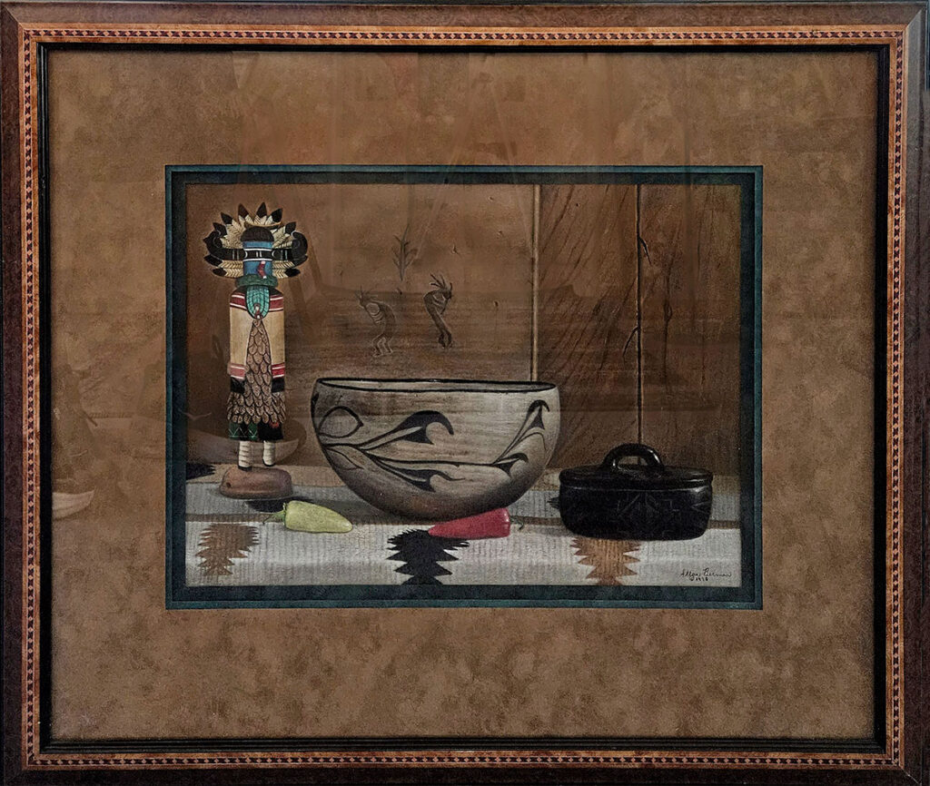 kachina spirit pastel framed