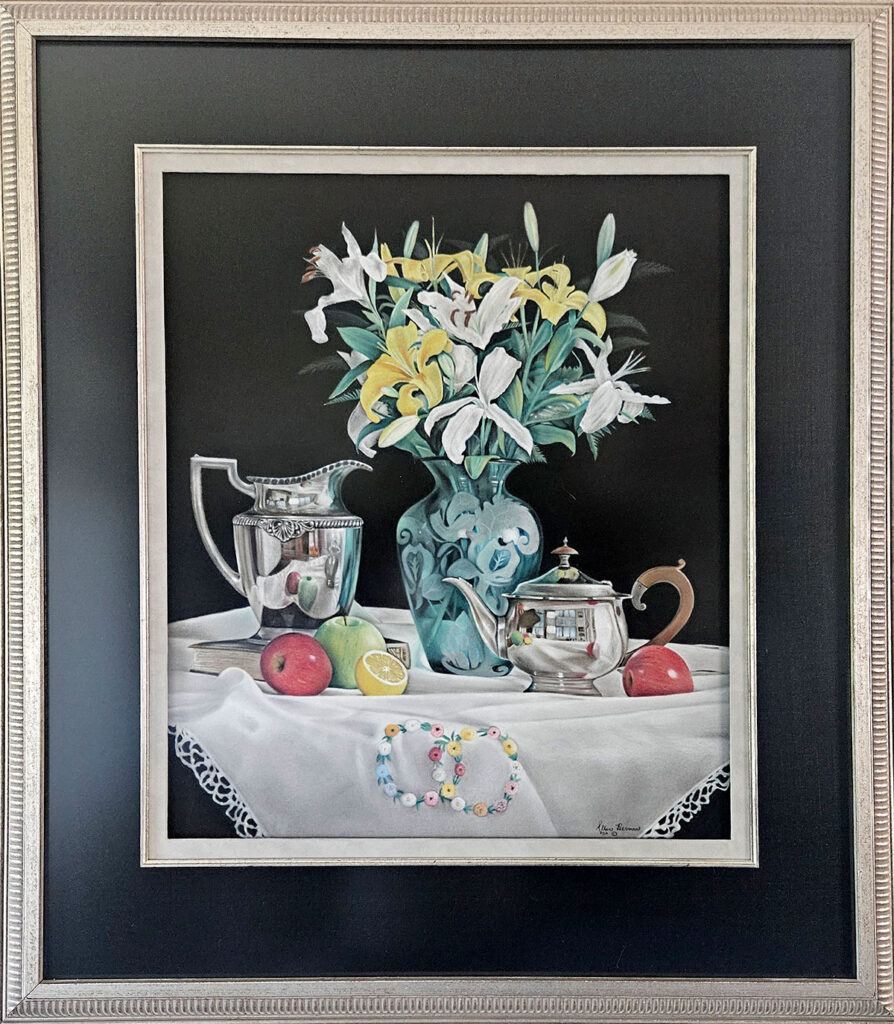 lilies of love pastel framed