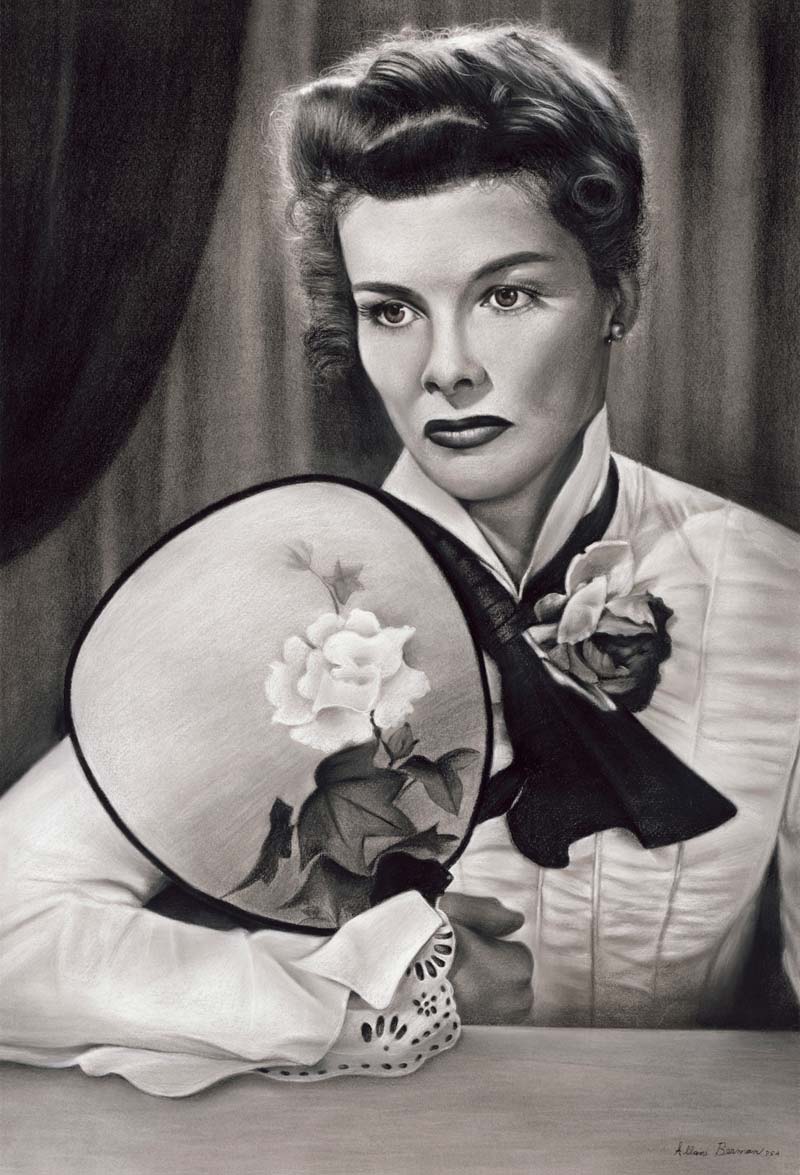 katherine hepburn original pastel