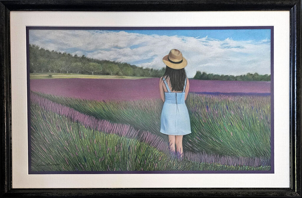camille pastel framed