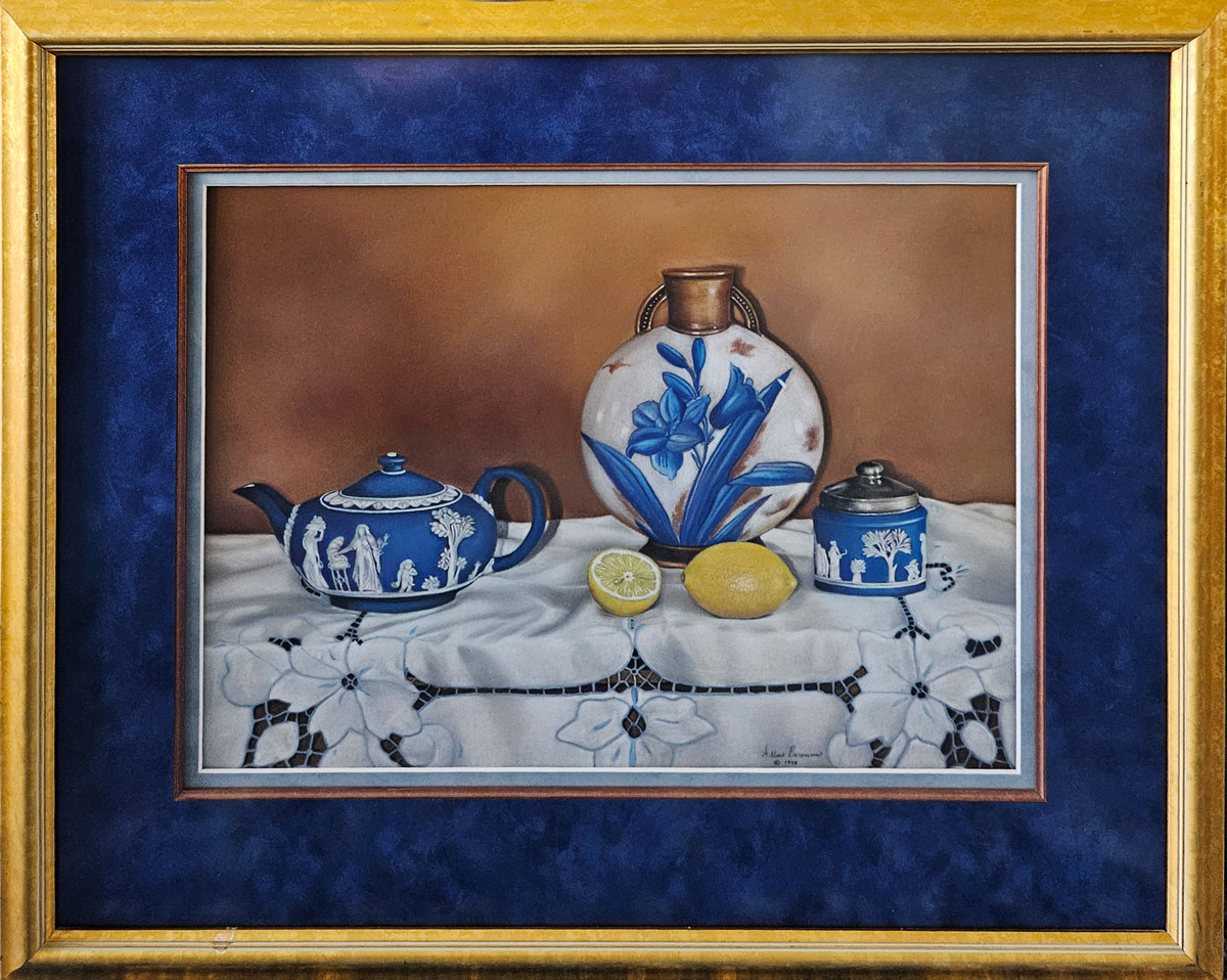 memories in blue framed